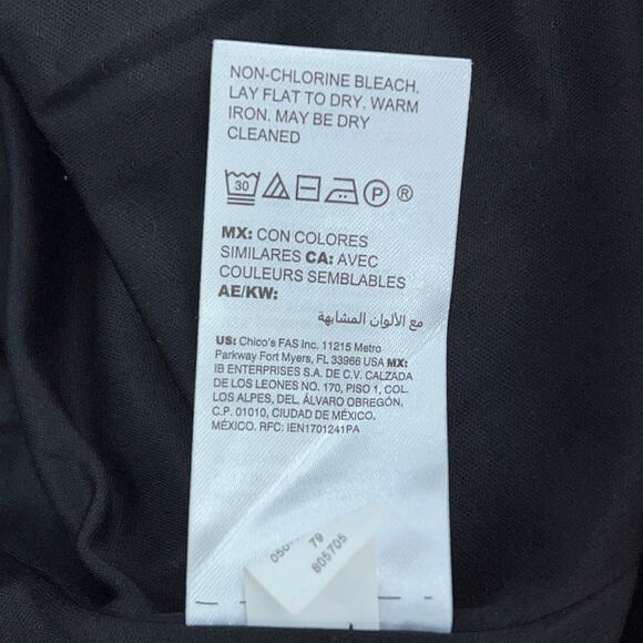 Chicos Womens Size 00 US 2 Heathered Shift Dress Midi Gray Stretch Crew Neck - Picture 14 of 16